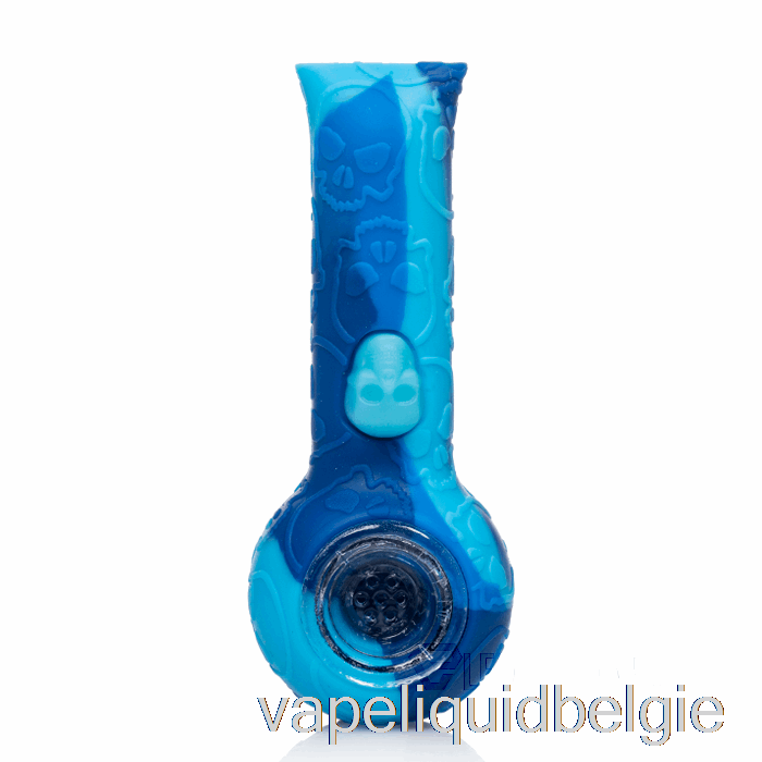 Vape Vloeibare Stratus Siliconen Schedel Handpijp Marmer Blauw (babyblauw / Blauw)